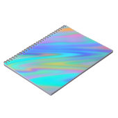 トレンディー高級グリーンブルーパープルホログラフィフェイクック ノートブック (左側)