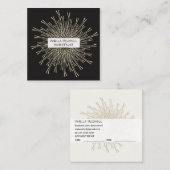 トレンディー高級美容師モダンサロンボビーピン 予約カード (正面/裏面)