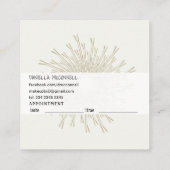 トレンディー高級美容師モダンサロンボビーピン 予約カード (裏面)