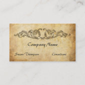 トレンディー高齢紙中世デザイン 名刺 (正面)