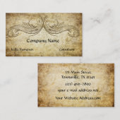 トレンディー高齢者紙中世デザイン 名刺 (正面/裏面)