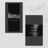 トレンディー魅力的なブラックグレービジネスカード 名刺 (正面/裏面)