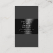 トレンディー魅力的なブラックグレービジネスカード 名刺 (裏面)