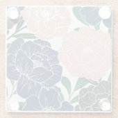 トレンディー魅力的フローラコースター ガラスコースター (裏面)