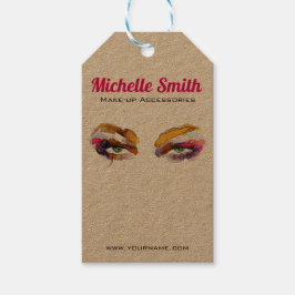 トレンディー鮮やかの水彩アイメイクアップアーティスト ギフトタグ