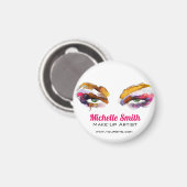 トレンディー鮮やかの水彩アイメイクアップアーティスト マグネット (正面/裏面)