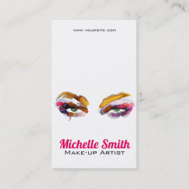トレンディー鮮やかの水彩アイメイクアップアーティスト 名刺