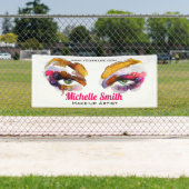 トレンディー鮮やかの水彩アイメイクアップアーティスト 横断幕 (インサイチュ)