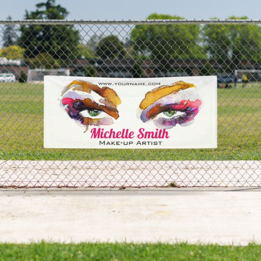 トレンディー鮮やかの水彩アイメイクアップアーティスト 横断幕 (インサイチュ)