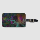 トレンディー鮮やか大理石の渦巻き ラゲッジタグ (正面横)