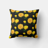 トレンディー黄フローラ クッション (裏面)