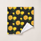 トレンディー黄フローラ バスタオルセット (ウォッシュタオル)