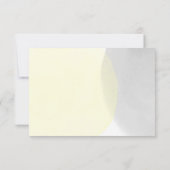 トレンディー黄色の灰色の水色の結婚式rsvp返信 出欠カード (裏面)