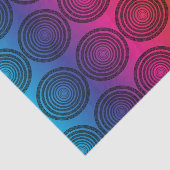 トレンディー黒い丸の虹の背景パターン 薄葉紙 (詳細)