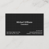 トレンディー黒チェック線パターモダンン 名刺 (正面)