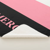 トレンディー2色 |名前 |ブラックとサーモンピンク シェルパブランケット (3/4)