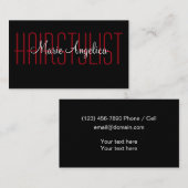 トレンディー2面ヘアスタイリスト名刺 名刺 (正面/裏面)