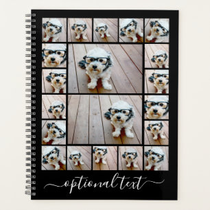 トレンディー20フォトコラージュのスクリプト名 – ホワイトブラック プランナー手帳