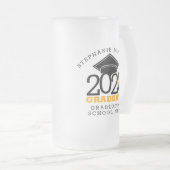 トレンディー2020年卒業 フロストグラスビールジョッキ (正面右)