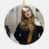 トレンディー2022大学院写真撮モダン影 セラミックオーナメント (裏面)