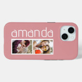 トレンディー2 Black iPhoneを変更できる写真と名前 Case-Mate iPhoneケース (裏面 (横))