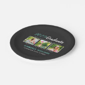 トレンディー3フォトコラージュ卒業パーティー ペーパープレート (アングル)