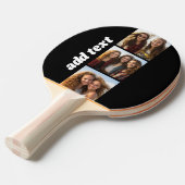 トレンディー3枚の写真とChunky Name – 黒 卓球ラケット (正面アングル)