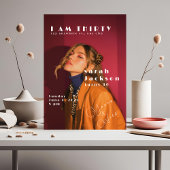 トレンディー30th誕生日招待状と写真 招待状