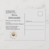 トレンディー3-Dデニムプリントと衣装ジュエリー インビテーションポストカード (裏面)