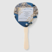 トレンディー3-Dデニムプリントと衣装ジュエリー ハンドファン (裏面)