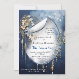 トレンディー3-Dデニムプリントと衣装ジュエリー 招待状