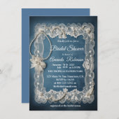 トレンディー3-Dデニムプリントと衣装ジュエリー 招待状 (正面/裏面)