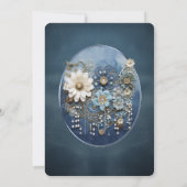 トレンディー3-Dデニムプリントと衣装ジュエリー 招待状 (裏面)