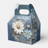 トレンディー3-Dブルーデニムプリントと衣装ジュエリー フェイバーボックス (裏面サイド)