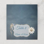 トレンディー3-Dブルーデニムプリントと衣装ジュエリー プレイスカード (外部開封)