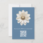 トレンディー3-Dブルーデニムプリントと衣装ジュエリー 出欠カード (裏面)