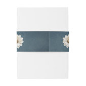 トレンディー3-Dブルーデニムプリントと衣装ジュエリー 招待状ベリーバンド (裏面例)