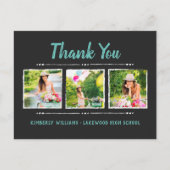 トレンディー3 Photo Collage卒業ありがとう ポストカード (正面)