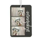 トレンディー3 Photos白黒のスクモダンリプト名 カーエアーフレッシュナー (裏面)