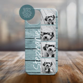 トレンディー4の写真と名前 – ブルーウッドプリント Case-Mate iPhoneケース