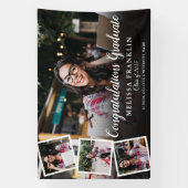 トレンディー4フォトコラージュ卒業パーティー 横断幕 (縦)