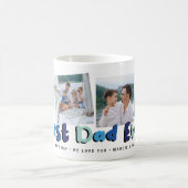 トレンディー4フォト最高のパパエバーキープサケファーザーデー コーヒーマグカップ (中央)