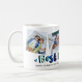 トレンディー4フォト最高のパパエバーキープサケファーザーデー コーヒーマグカップ (左)