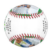 トレンディー4フォト最高のパパエバーキープサケファーザーデー 野球ボール (裏面)