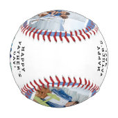 トレンディー4フォト最高のパパエバーキープサケファーザーデー 野球ボール (裏面)