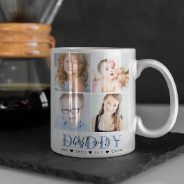 トレンディー4 Insta Photo Collage '最高の Daddy Ever' コーヒーマグカップ