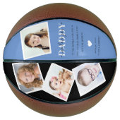 トレンディー4 Insta Photo Collage Daddy 'We Love You' バスケットボール (正面)