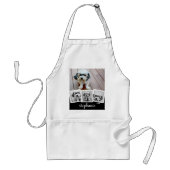 トレンディー4 Photo Collageスクリプト名ホワイトブラック スタンダードエプロン (正面)