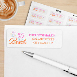 トレンディー50はAビーチ誕生日差出人住所ラベル ラベル