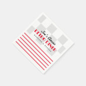 トレンディー50年代のレトロなディナーカクテルパーティーナプキン スタンダードカクテルナプキン (角)